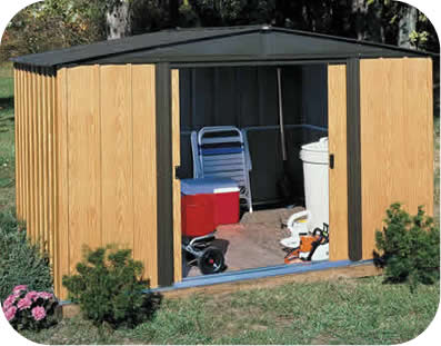 Arrow 8x6 Woodlake Metal Storage Shed Kit Arrow 8x6 Woodlake Metal Storage Shed Kit
