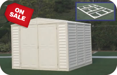 DuraMax 8x8 DuraMate Vinyl Storage Shed w/ Floor DuraMax 8x8 DuraMate Vinyl Storage Shed w/ Floor