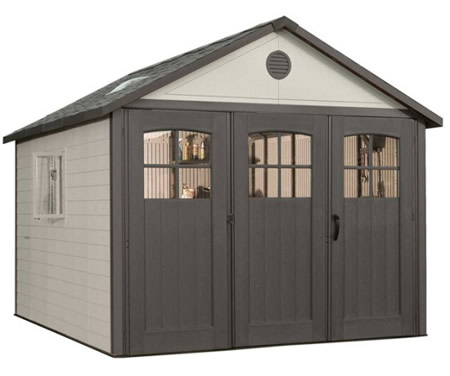 Lifetime 11x11 Plastic Storage Shed w/ 9' doors Lifetime 11x11 Plastic Storage Shed w/ 9' doors