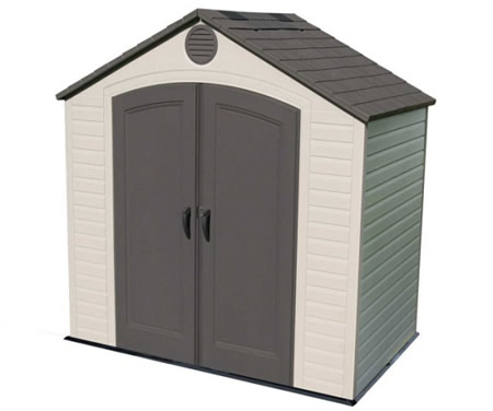 Lifetime 8x5 Small Plastic Storage Shed w/ Floor Lifetime 8x5 Small Plastic Storage Shed w/ Floor
