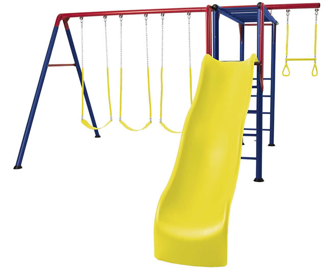 Lifetime Monkey Bar Metal Swing Set - Primary Colors Lifetime Monkey Bar Metal Swing Set - Primary Colors