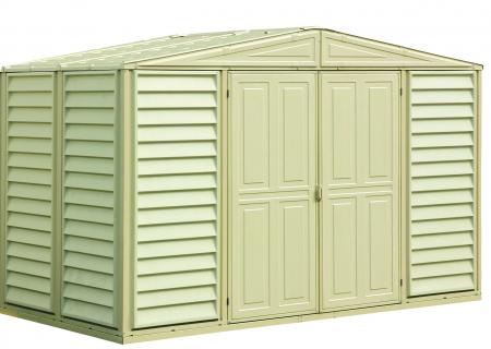 DuraMax 10.5x5 Woodbridge Vinyl Shed w/ Floor Kit DuraMax 10.5x5 Woodbridge Vinyl Shed w/ Floor Kit