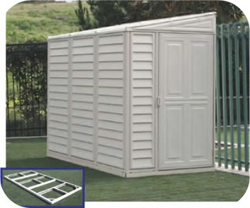 DuraMax 4x8 SideMate Vinyl Storage Shed w/ Floor DuraMax 4x8 SideMate Vinyl Storage Shed w/ Floor
